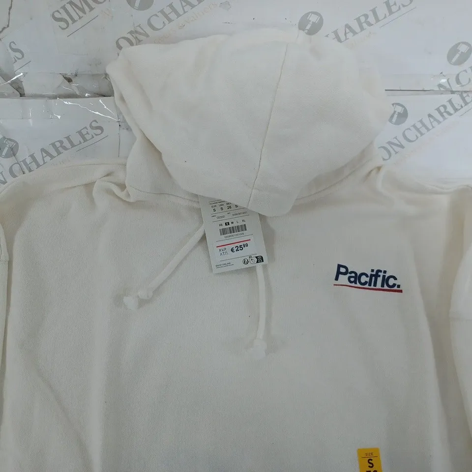 PACIFIC HOODIE IN WHITE SIZE S