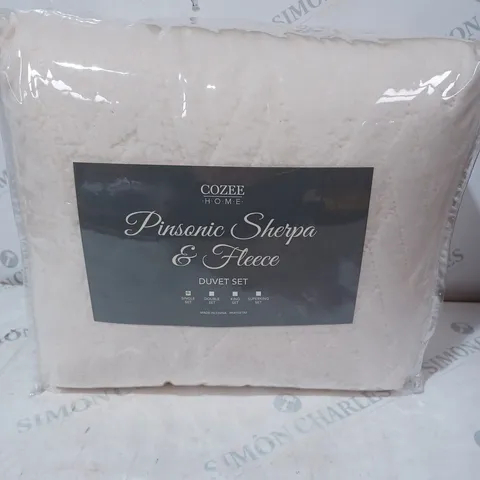 COZEE HOME PINSONIC SHEPA & FKEECE DUVET SET 