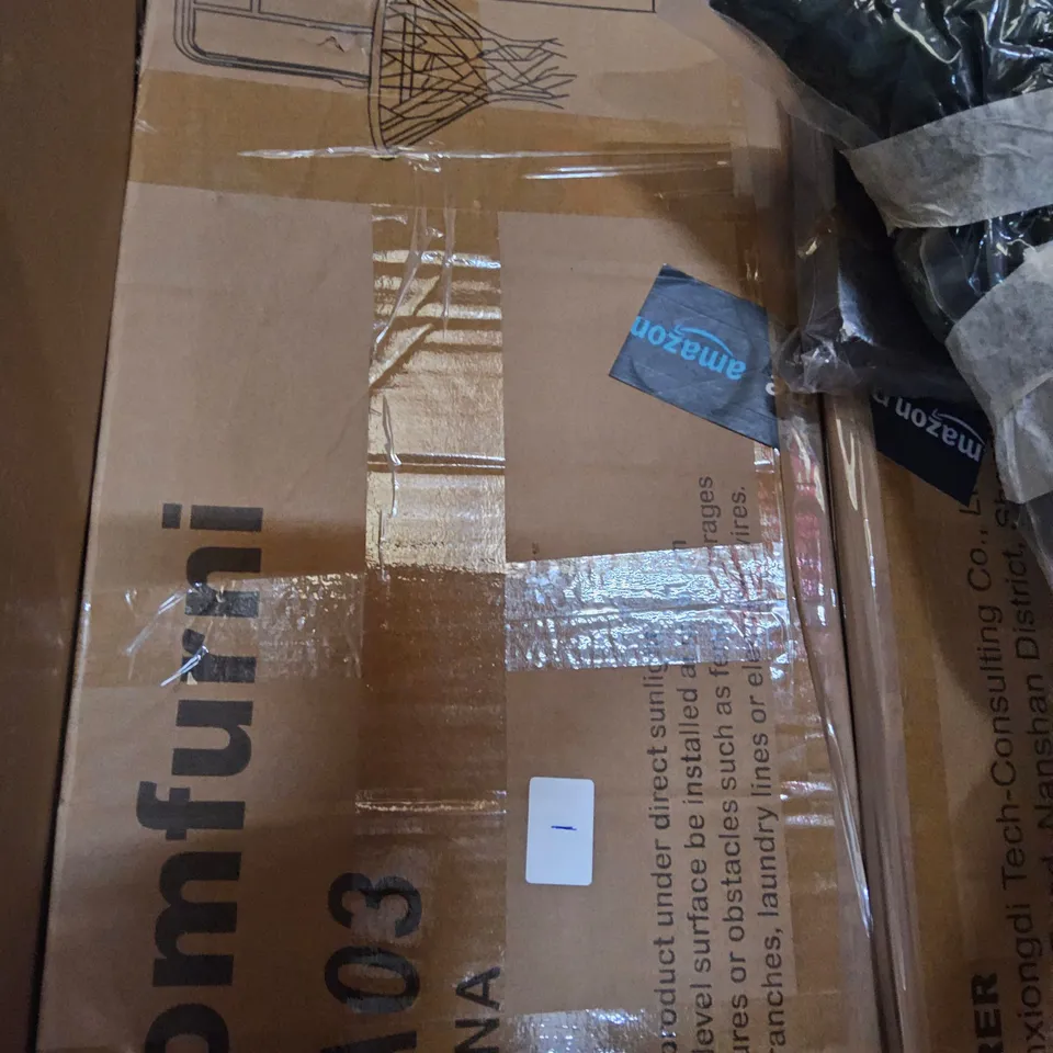 PALLET OF ASSORTED ITEMS TO INCLUDE, BASKET BALL SET, TENSION BAT, UMBRELLA, TOILET SEATS, BALLOON ARCH KIT.