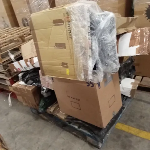 PALLET OF ASSORTED HOUSEHOLD GOODS & PRODUCTS TO INCLUDE; PARASOLS, EGG POACHERS, SPICE RACKS ETC