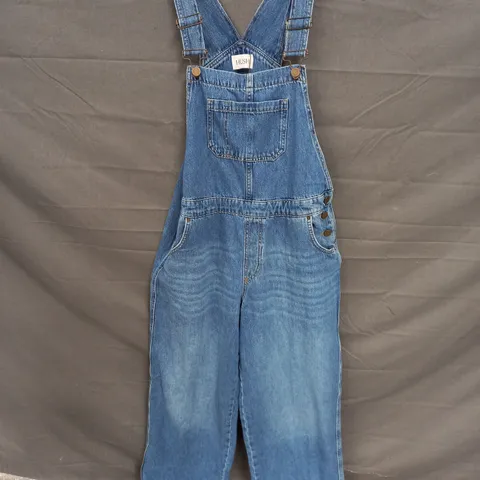 HUSH MAYA RELAXED STRAIGHT LEG DUNGAREE IN AUTHENTIC LIGHT WASH SIZE 12