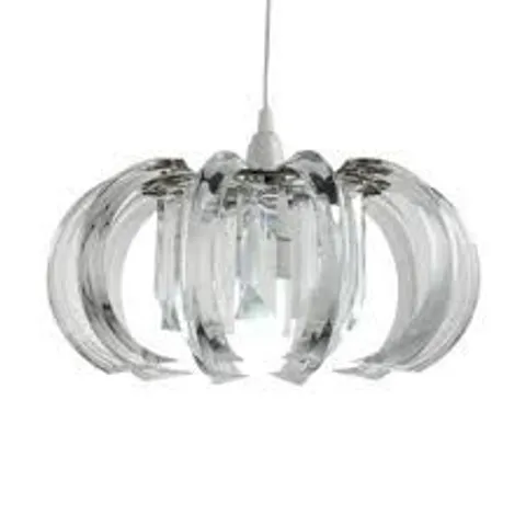 BOXED AUCUBA 1-LIGHT SILVER PENDANT (1 BOX)