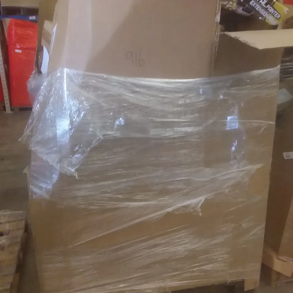 PALLET OF ASSORTED ITEMS INCLUDING ERGONOMIC LAPTOP DESK, TELESCOPIC LADDER, AIR FRYER, EXTENSION POLE