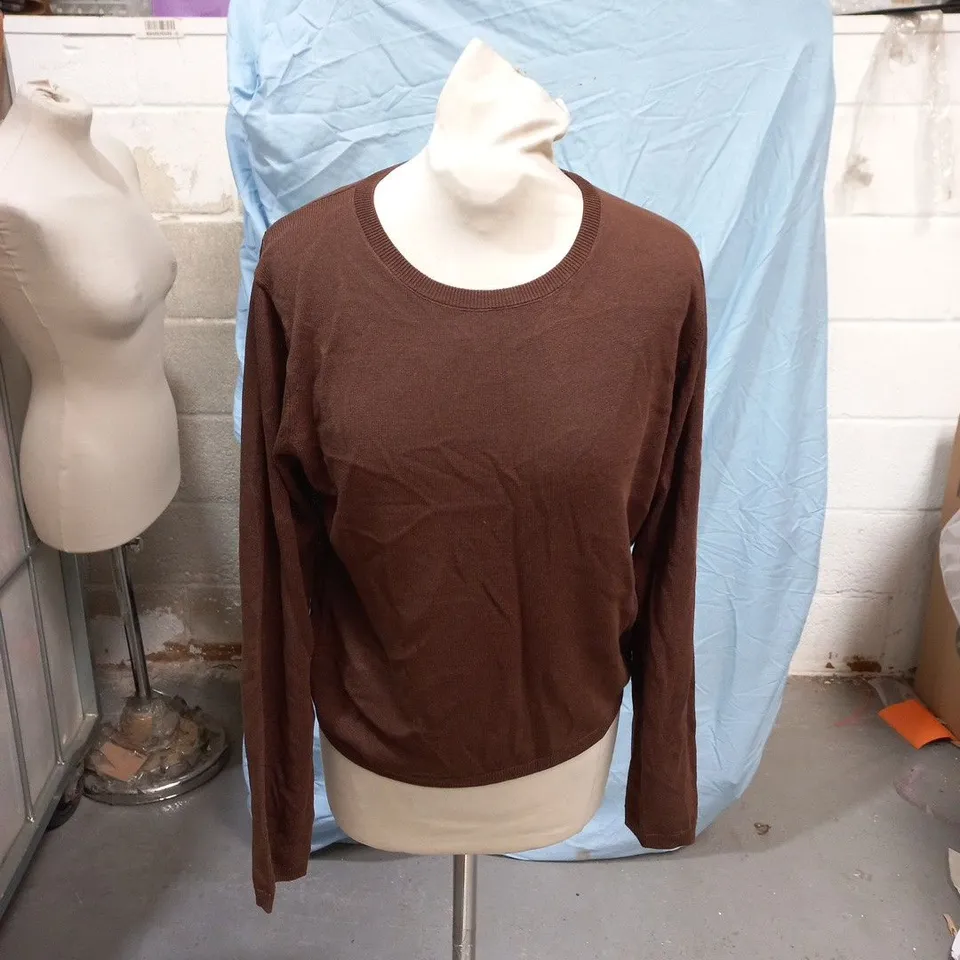MNG BROWN KNIT JUMPER – SIZE M