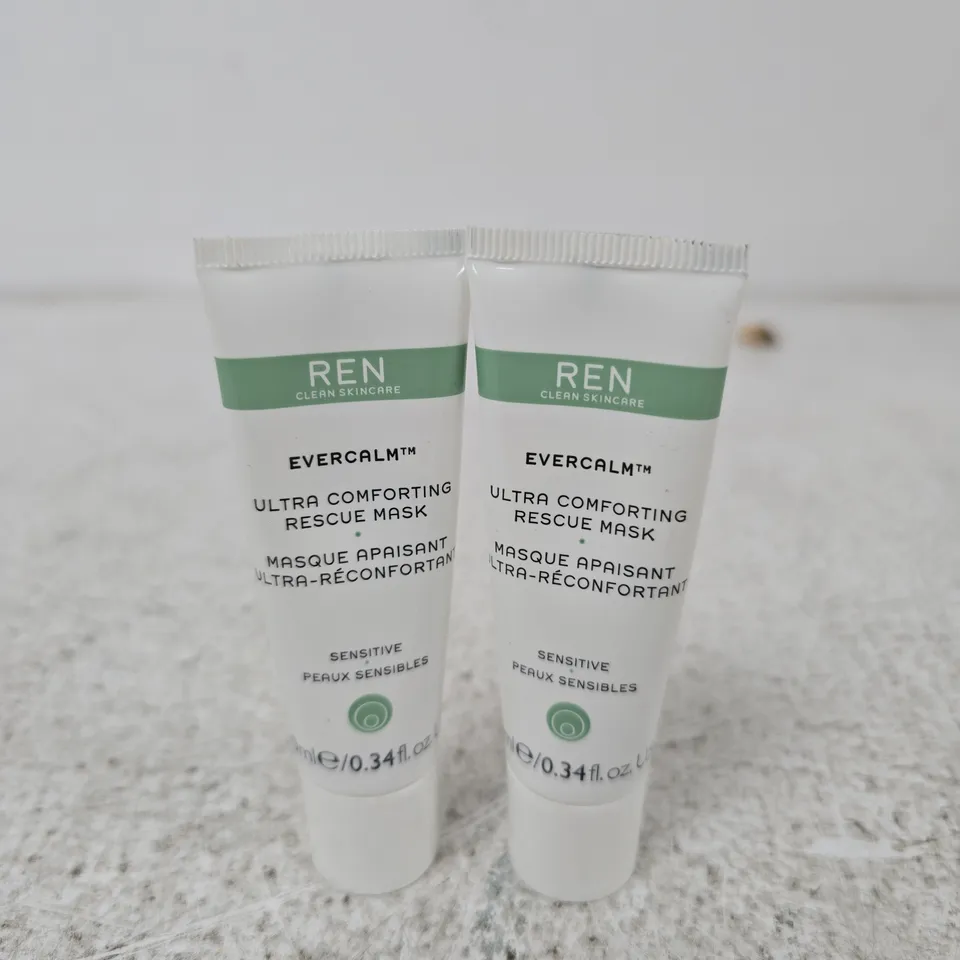 REN Clean Skincare Evercalm Ultra Comforting Rescue Mask – 2 x Mini Tubes + Sample Sachets