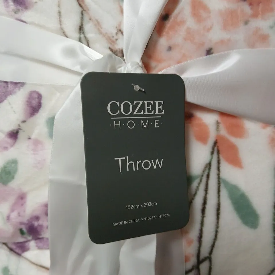 Cozee Home Floral Throw Blanket – 152cm x 203cm