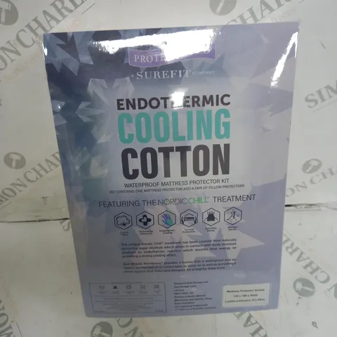 PROTECT-A-BED COOLING MATTRESS AND PILLOW PROTECTOR - DOUBLE SIZE
