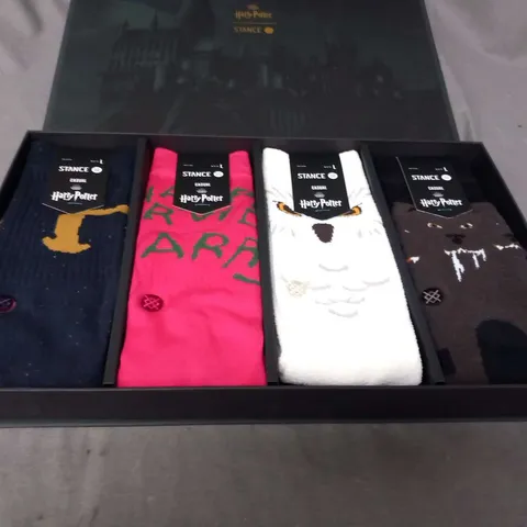 BOXED WIZARDING WORLD HARRY POTTER STANCE FOUR PIECE SOCK SET