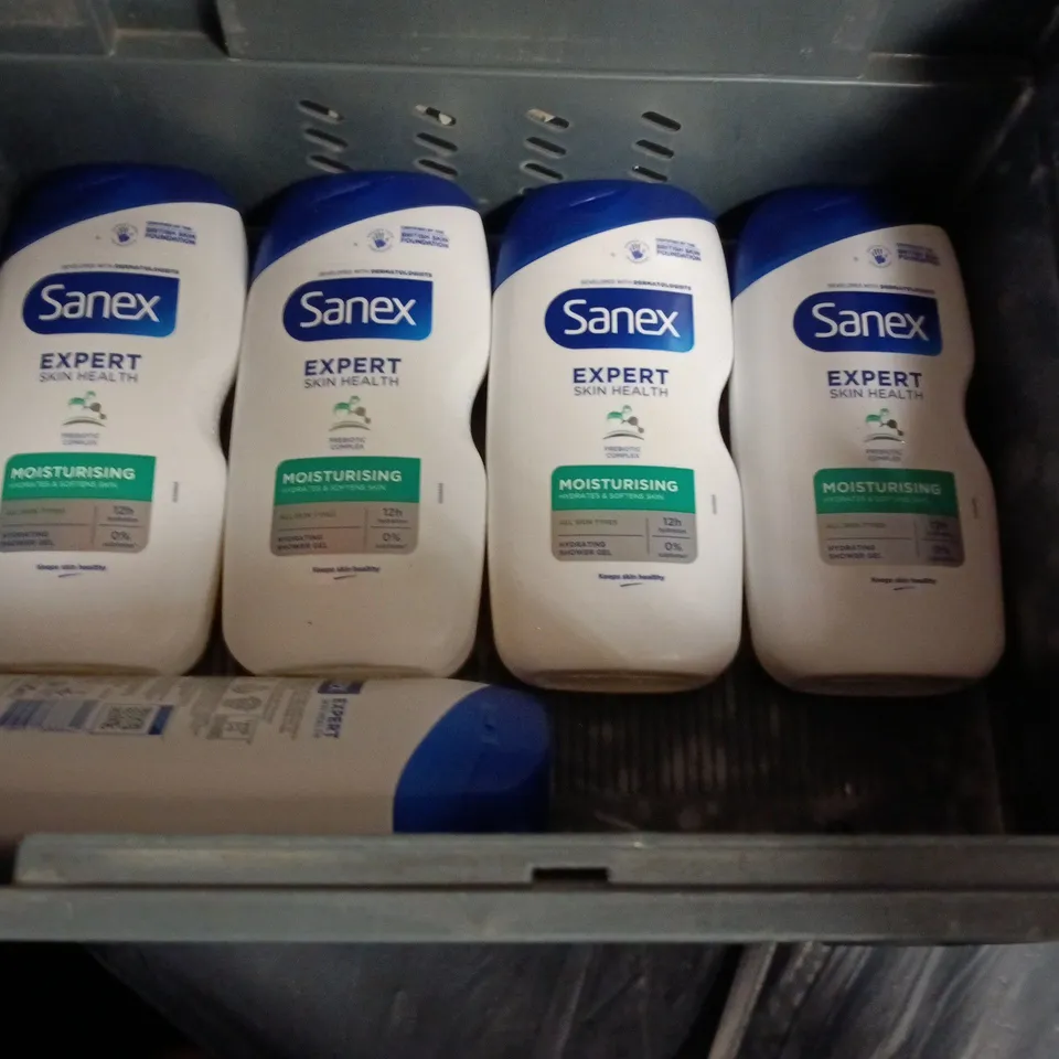 LOT OF 6 BOTTLES OF SANEX EXPERT SKIN HEALTH MOISTURISING SHOWER GELS 450ML PER BOTTLE