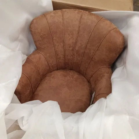 BOXED CHANNEL-STITCHED ACCENT CHAIR - BROWN (1 BOX)