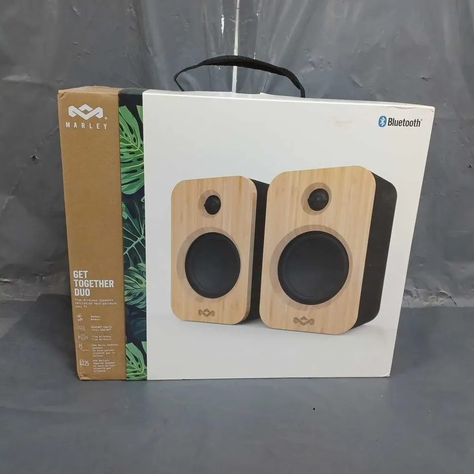 BOXED HOUSE OF MARLEY GET TOGETHER DUO TRUE WIRELESS SPEAKERS EM-JA019-SBB