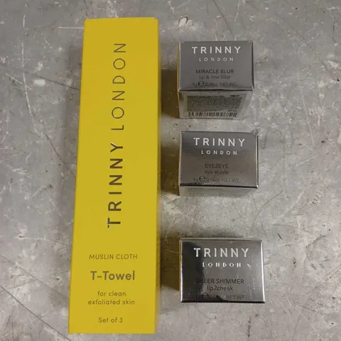 TRINNY LONDON LOT OF 4 ASSORTED COSMETIC ITEMS TO INCLUDE - T-TOWEL - MIRACLE BLUR LIP & LINE FILLER - SHEER SHIMMER LIP2CHEEK - ETC