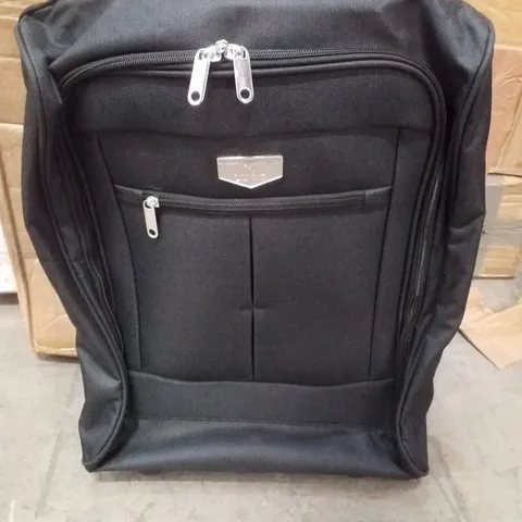 LUGG SINGLE TROLLEY SOFT CABIN BAG 44.5×35.5×19.5CM - BLACK