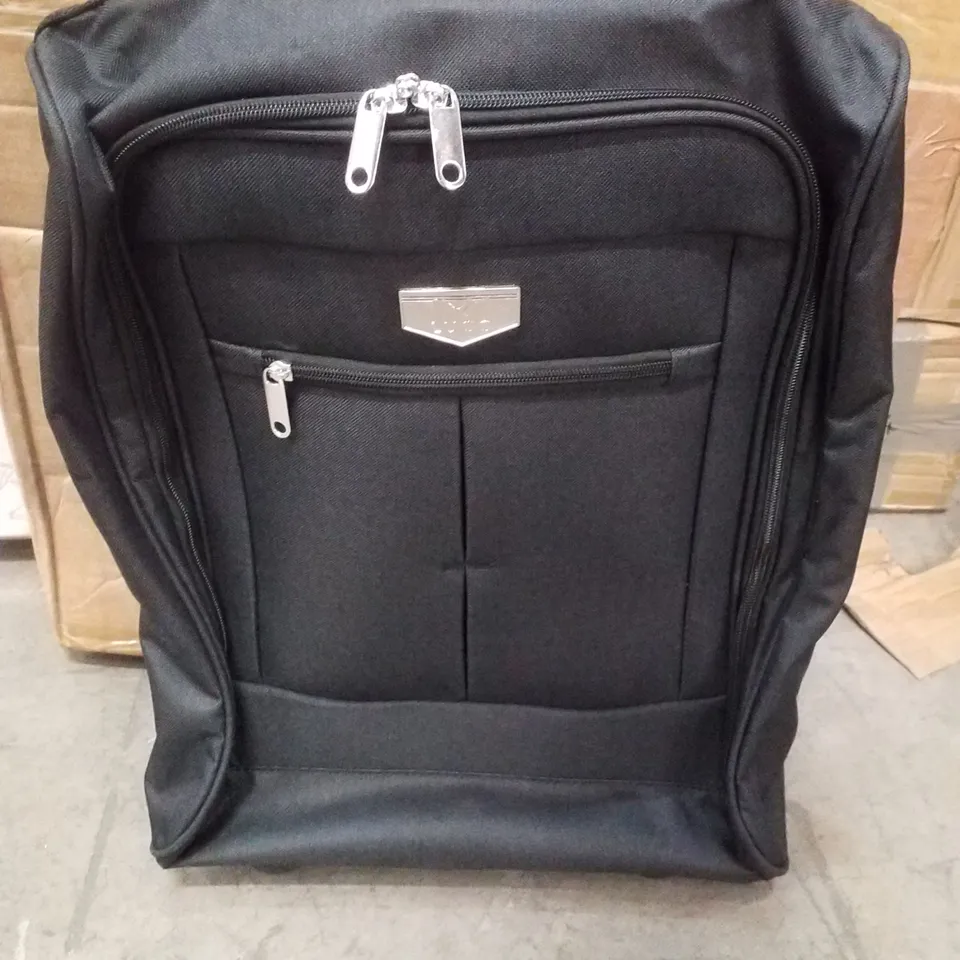 LUGG SINGLE TROLLEY SOFT CABIN BAG 44.5×35.5×19.5CM - BLACK