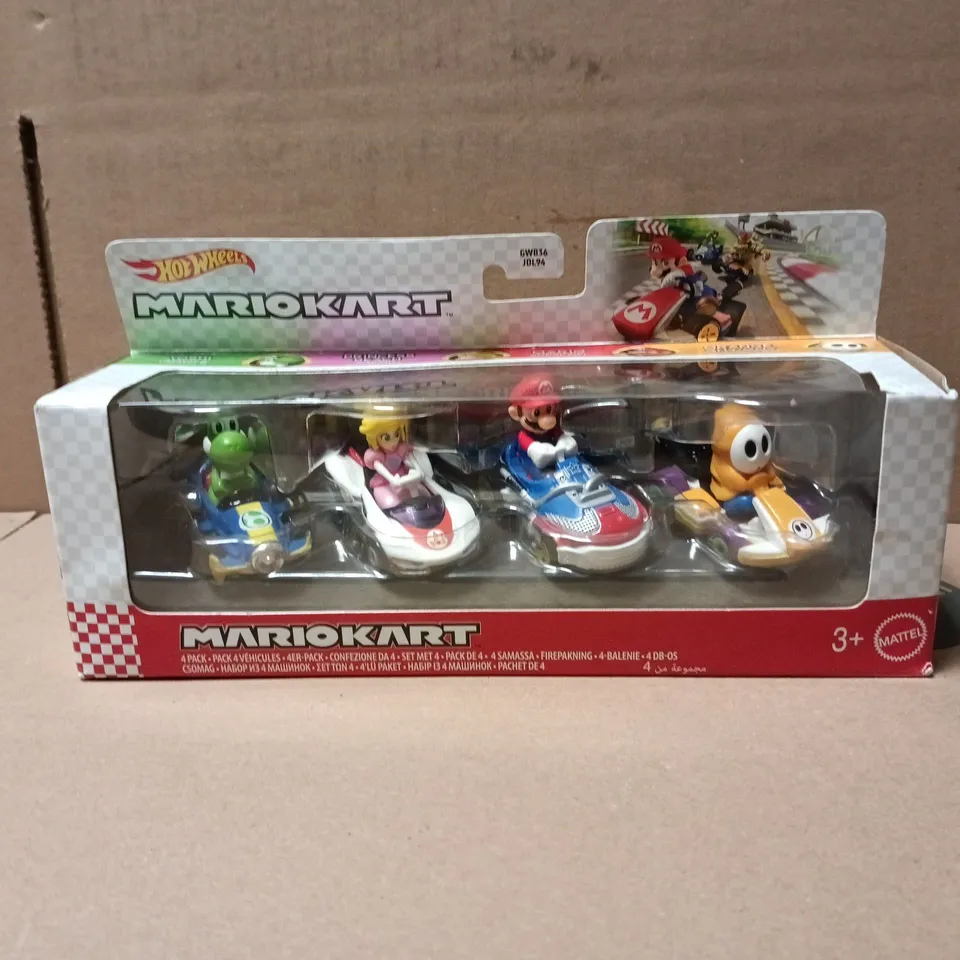 BOXED MATTEL HOT WHEELS COLLECTORS MARIO KART 4-PK ASSORTMENT