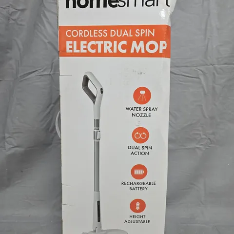 HOMESMART CORDLESS DUAL SPIN ELECTRIC MOP – BOXED