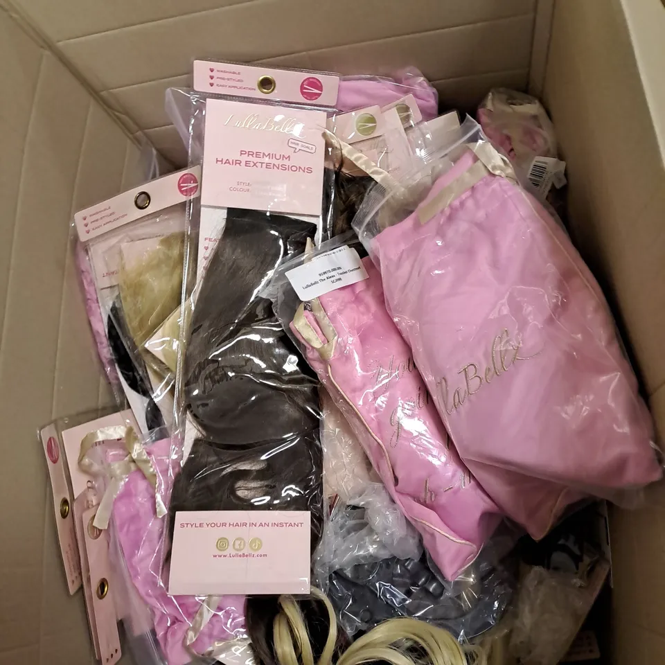 BOX OF LULLA BELLZ ASORTED HAIR EXTENSIONS