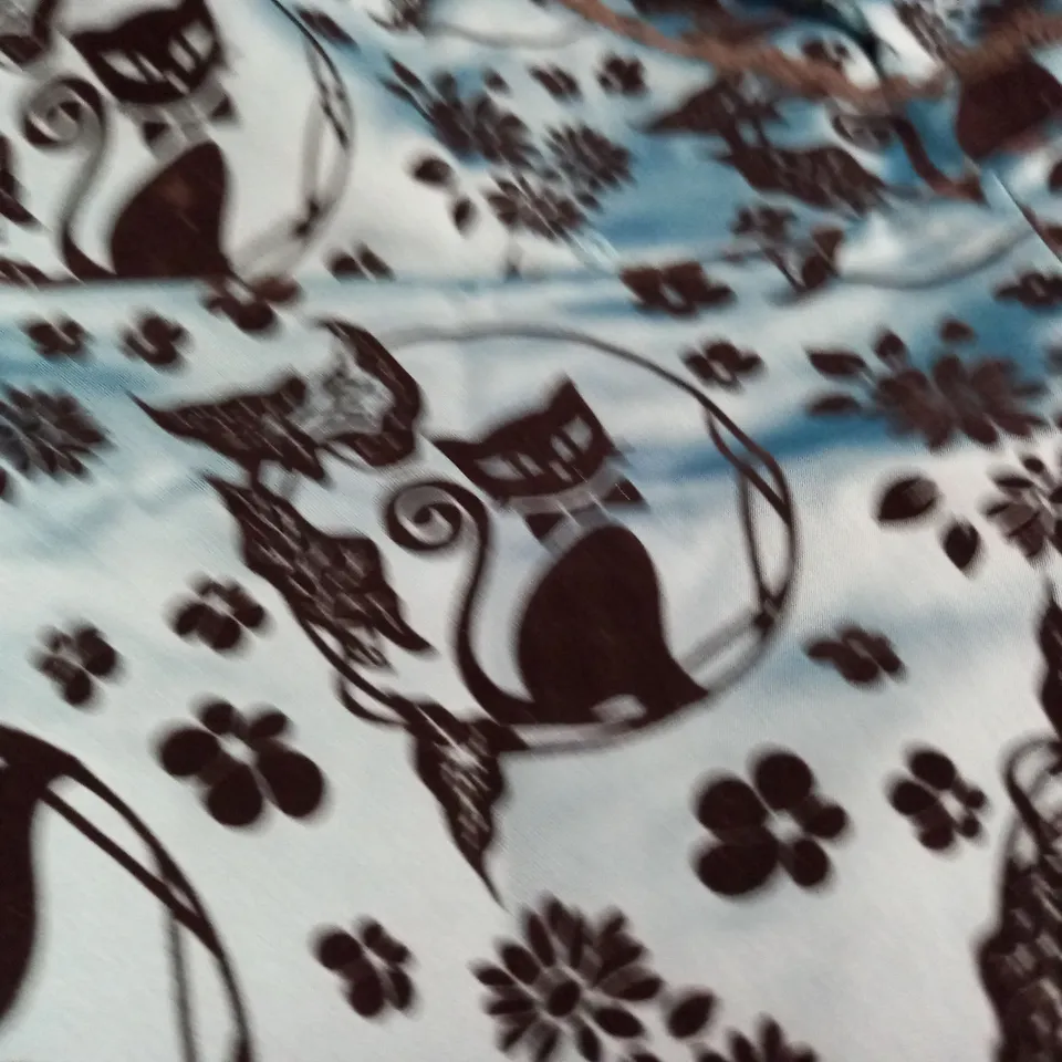 LOT OF 4 TEAL CAT THEMED DRESS - VARIOUS SIZES