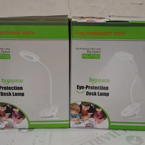 LOT OF 5 BOXED BOG SPACE EYE PROTECTION DESK LAMPS