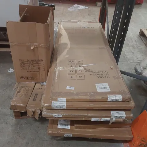 PALLET CONTAINING ASSORTED ITEMS INCLUDING: FULL LENGTH MIRRORS, CLOTHES DRYING RACKS ECT