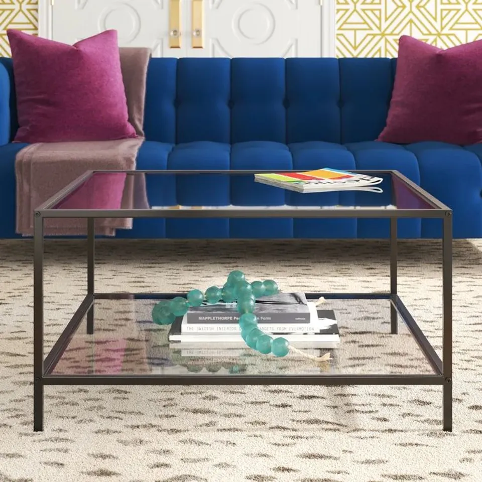 BOXED ABERNATHY COFFEE TABLE CLEAR