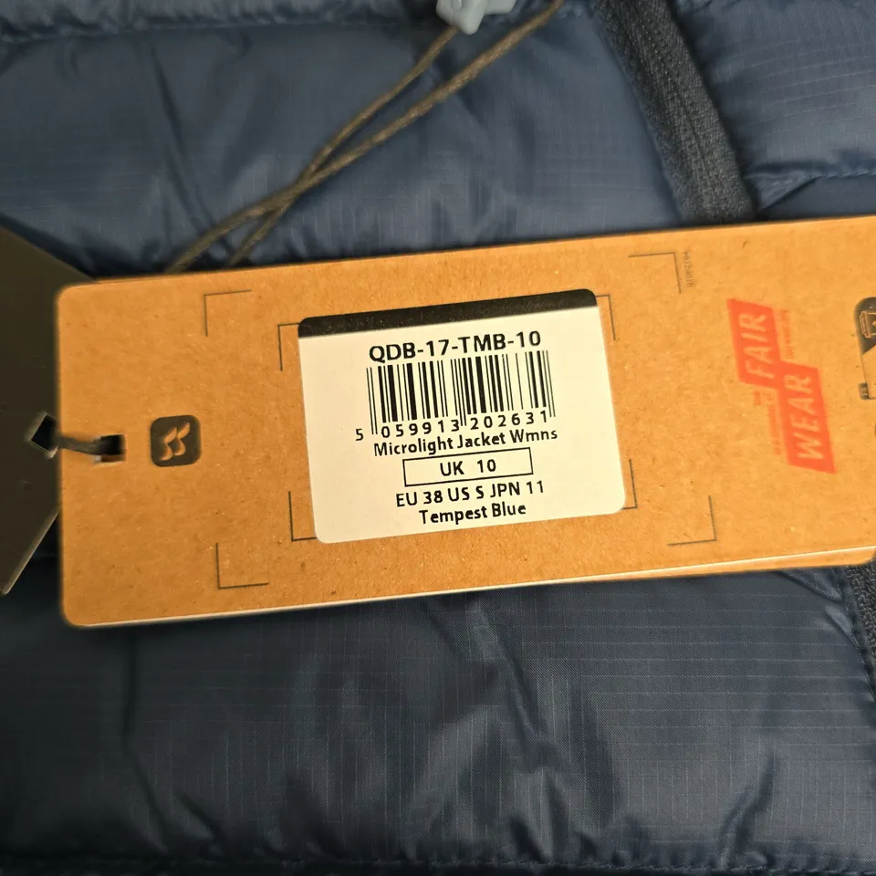 RAB MICROLIGHT JACKET – WOMEN'S, TEMPEST BLUE, UK 10