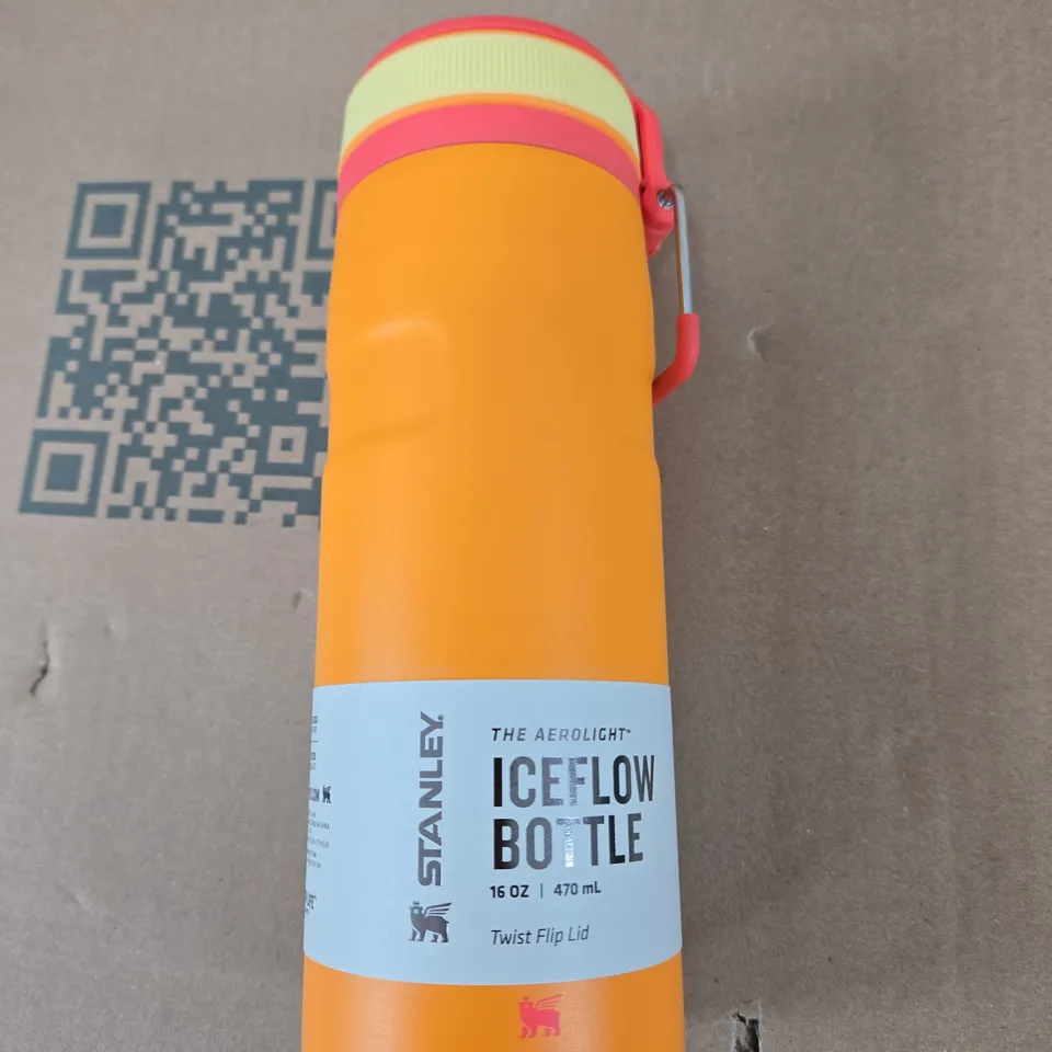 STANLEY ICEFLOW BOTTLE – 16 OZ / 470 ML – ORANGE, TWIST FLIP LID
