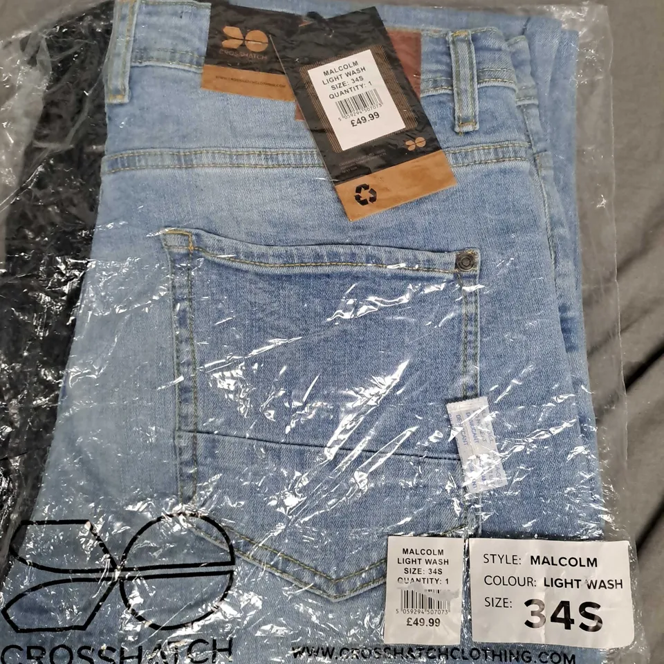 CROSSHATCH MALCOM LIGHT WASH JEANS IN BLUE - 34S