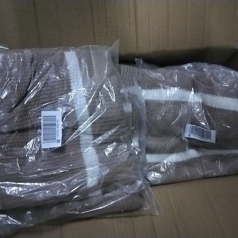 BOX OF APPROXIMATELY 24 BRAND NEW NINA LEONARD BEIGE CARDIGANS VARIOUS SIZES 