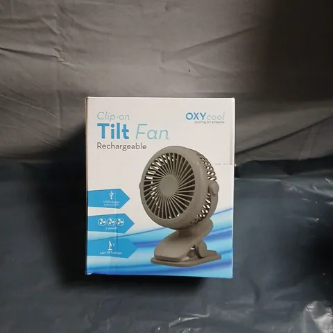 CLIP-ON TILT FAN – RECHARGEABLE USB POWERED