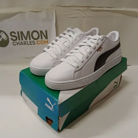 BOXED PUMA WHITE LEATHER SNEAKERS – UK 5 (EU 38, US 6) – MEN