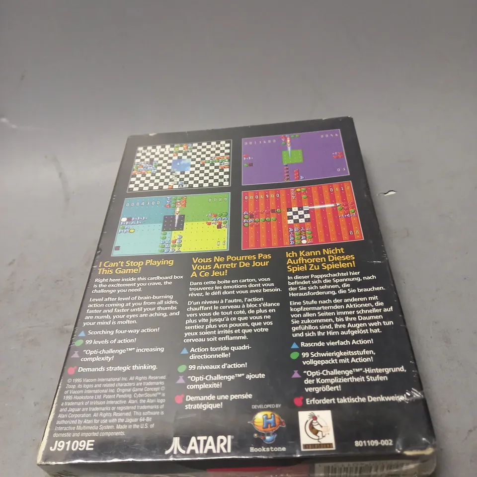 SEALED ATARI ZOOP JAGUAR 64-BIT GAME 