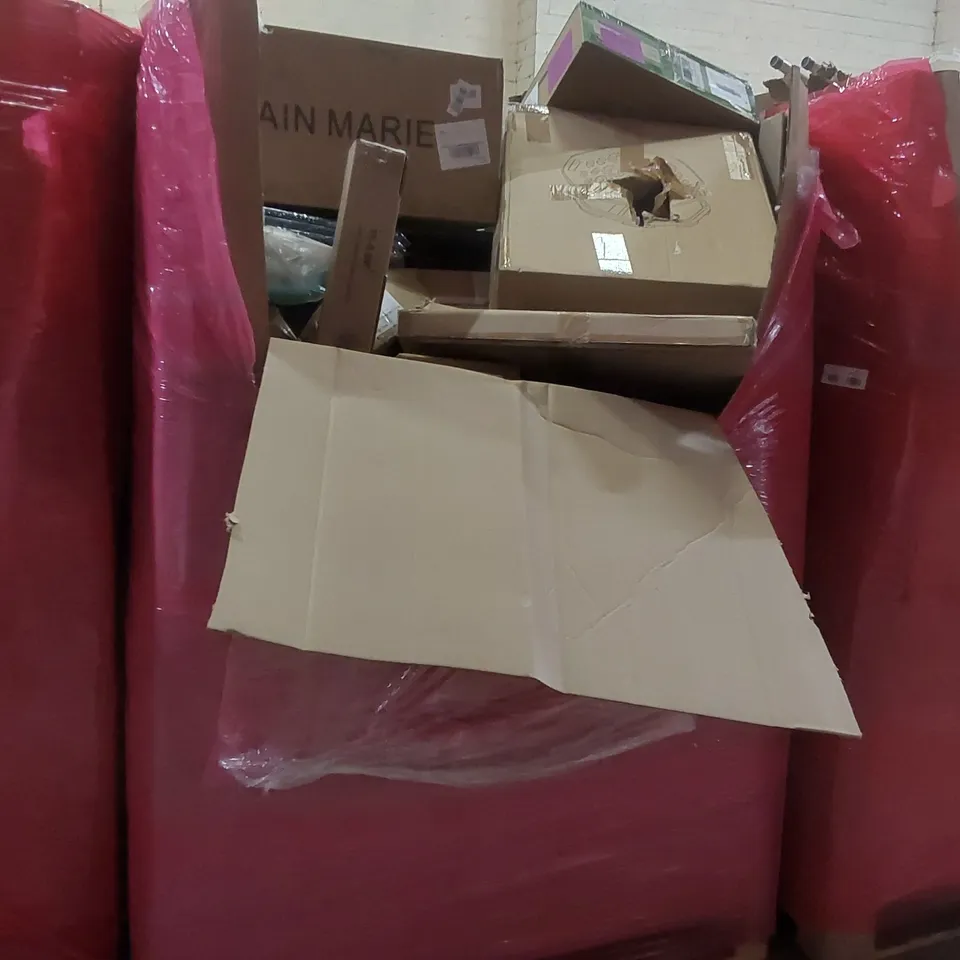 PALLET OF ASSORTED ITEMS INCLUDING: GOVEELIFE SMART TOWER FAN, FAN LAMP, BAIN MARIE, LED UNDER CABINET LIGHTING ECT