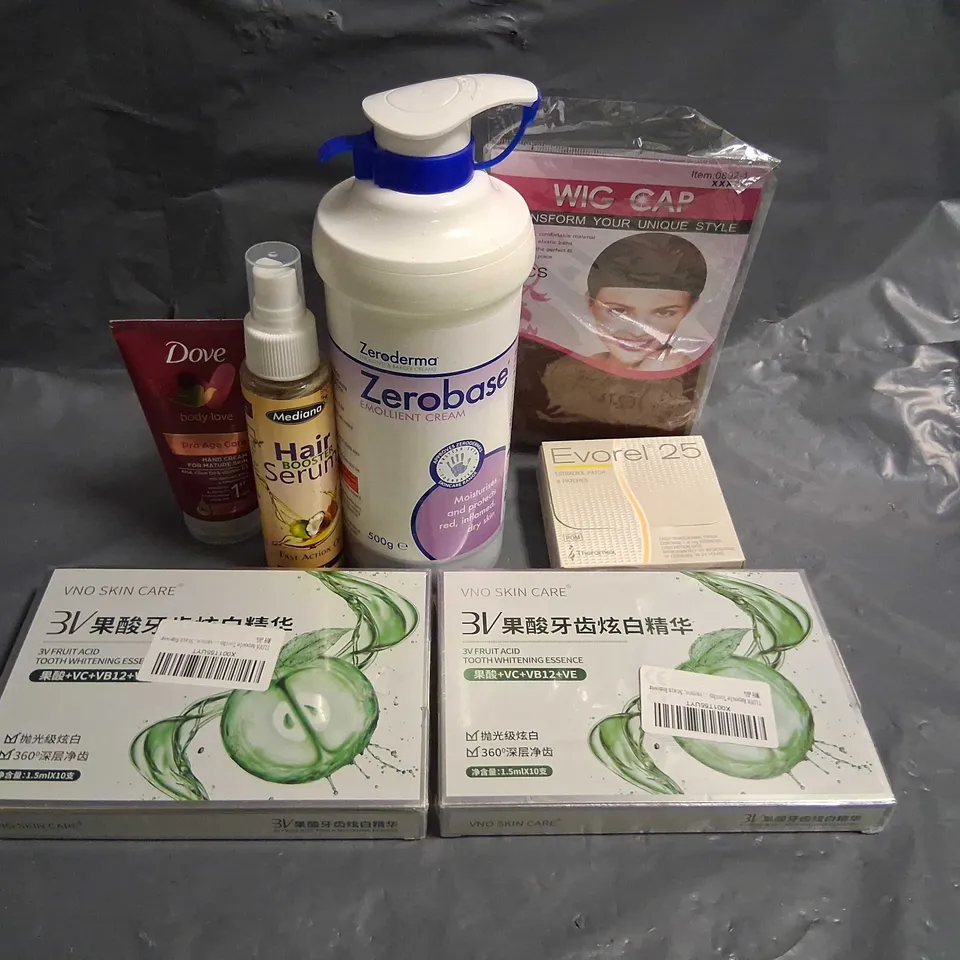 LARGE QUANTITY OF ASSORTED HEALTH AND BEAUTY PRODUCTS TO INCLUDE; ELF, ZEROBASE, EVOREL 25 AND DOVE