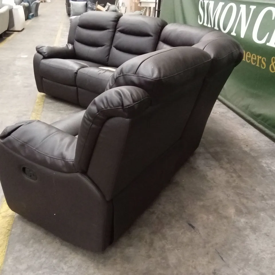 ROTHBURY LUXURY FAUX LEATHER HIGH BACK MANUAL RECLINER CORNER GROUP SOFA