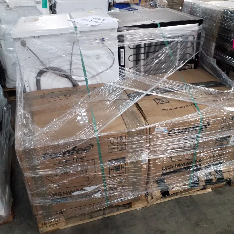 PALLET OF APPROXIMATELY 4 UNPROCESSED RAW RETURN WHITE GOODS TO INCLUDE;