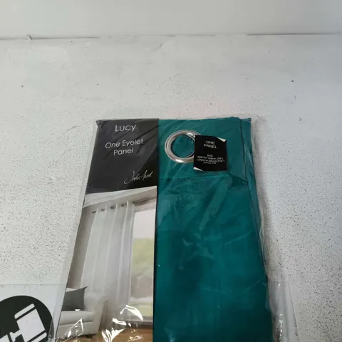 Lucy One Eyelet Panel Curtain – Teal, 148cm x 300cm