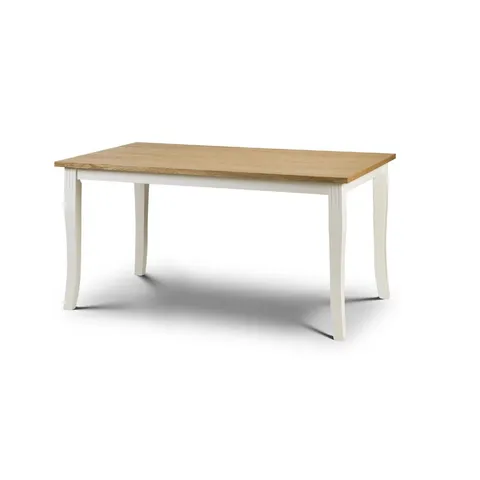 BOXED CONKLIN SOLID WOOD BASE DINING TABLE (2 BOXES)