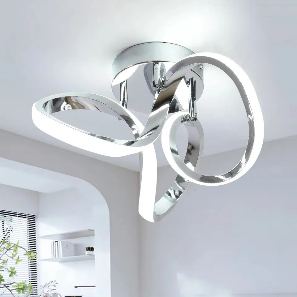 ANGSTROM 1-LIGHT 28CM UNIQUE/STATEMENT GEOMETRIC FLUSH CEILING LAMP 