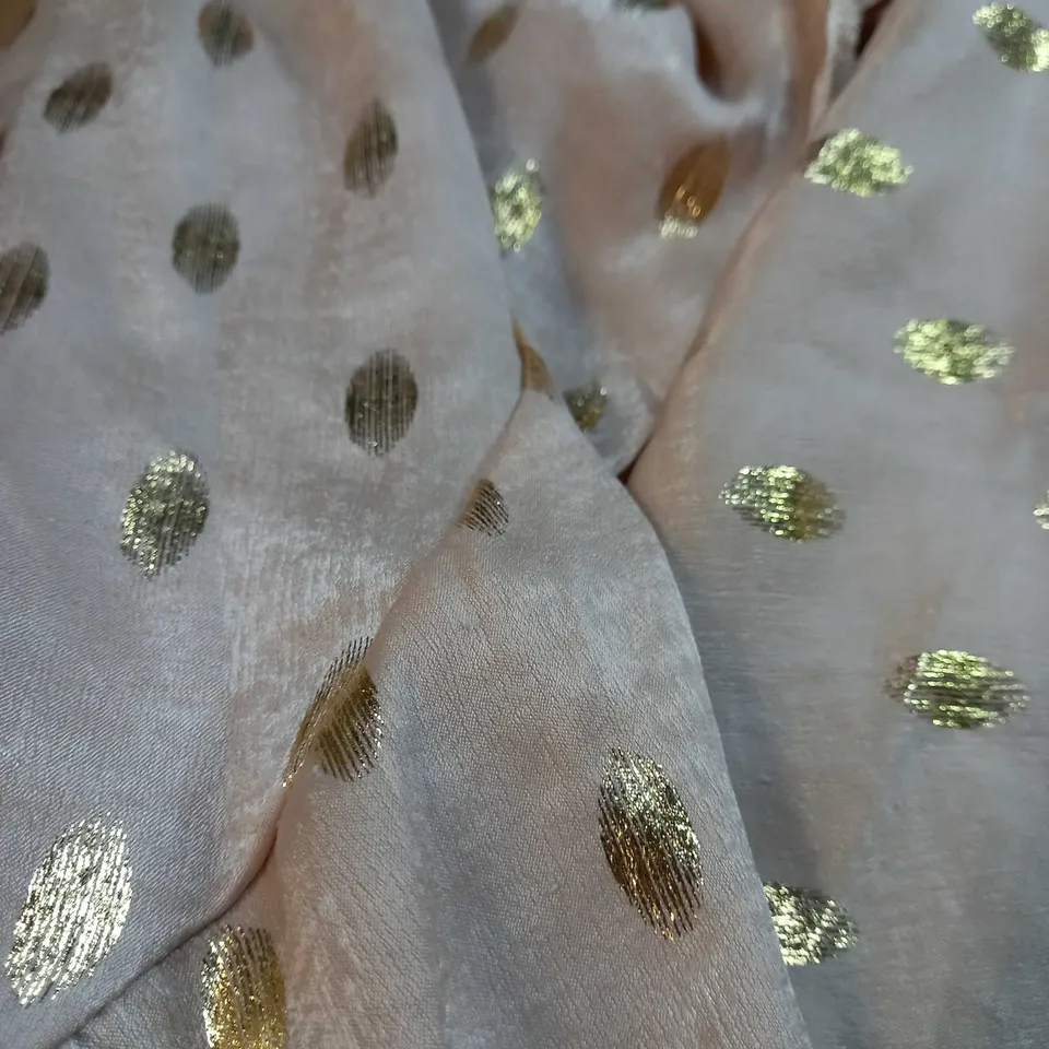 AX PARIS CHAMPAGNE GOLD PLUNGE RUFFLE WRAP AROUND DRESS - SIZE 8