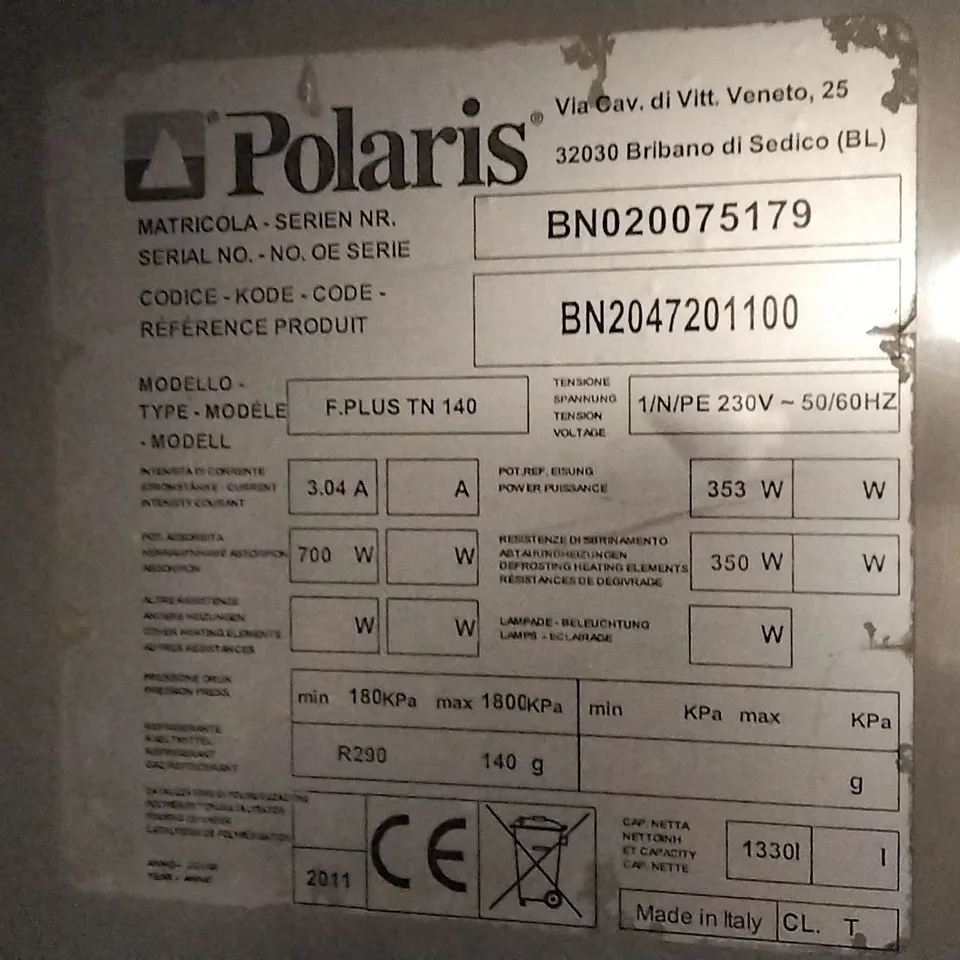 POLARIS F.PLUS TN 140 DOUBLE DOOR FRIDGE 