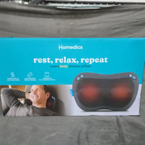 BOXED HOMEDICS REST, RELAX, REPEAT SHIATSU PILLOW