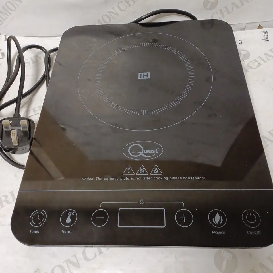 QUEST 35839 SINGLE DIGITAL INDUCTION CERAMIC PORTABLE HOB HOT PLATE