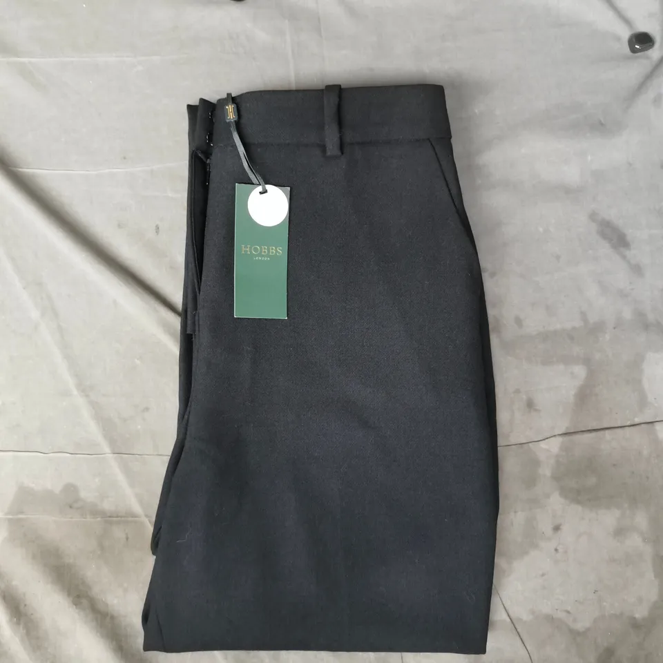 HOBBS LONDON GERRIE STRAIGHT TROUSERS IN BLACK SIZE UK 8