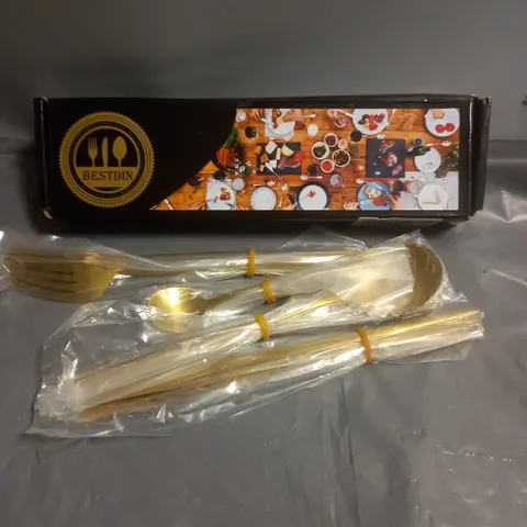 BOXED BESTDIN GOLD COLOUR UTENSILS COLLECTION