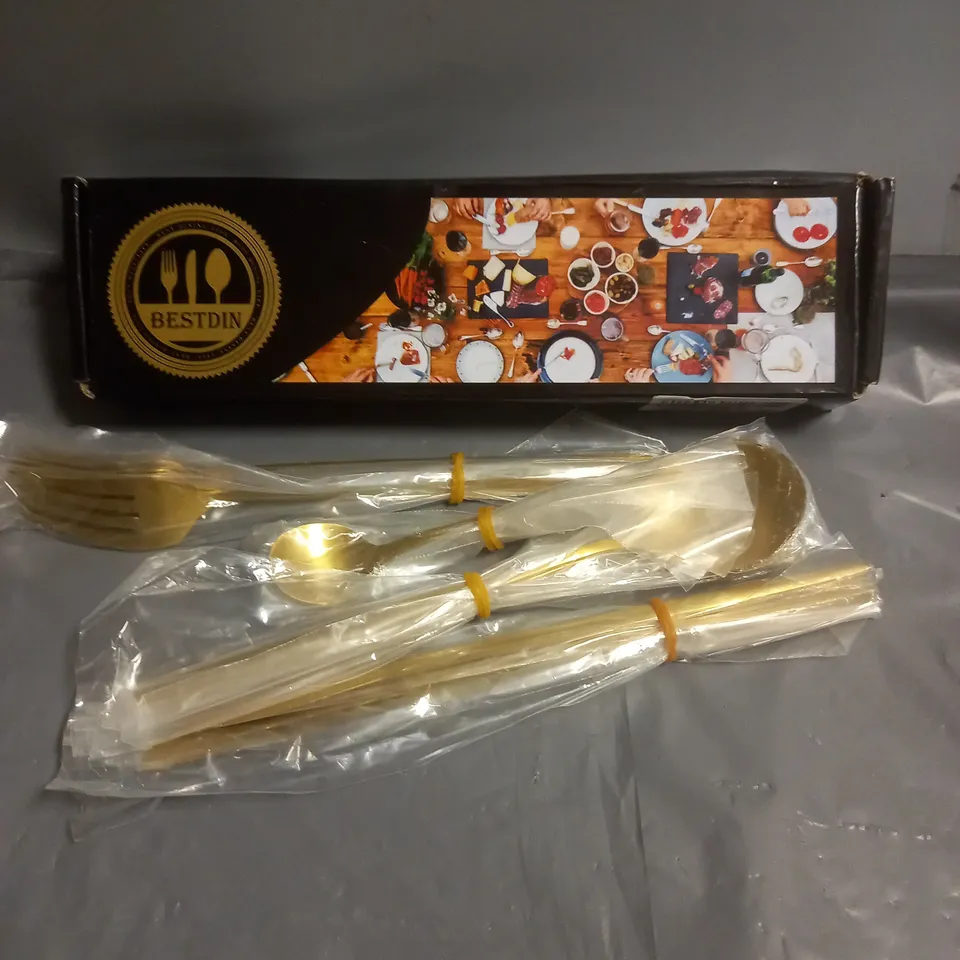 BOXED BESTDIN GOLD COLOUR UTENSILS COLLECTION 