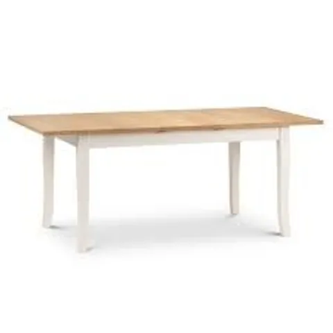 BOXED DAVENPORT EXTENDING DINING TABLE - IVORY/OAK 