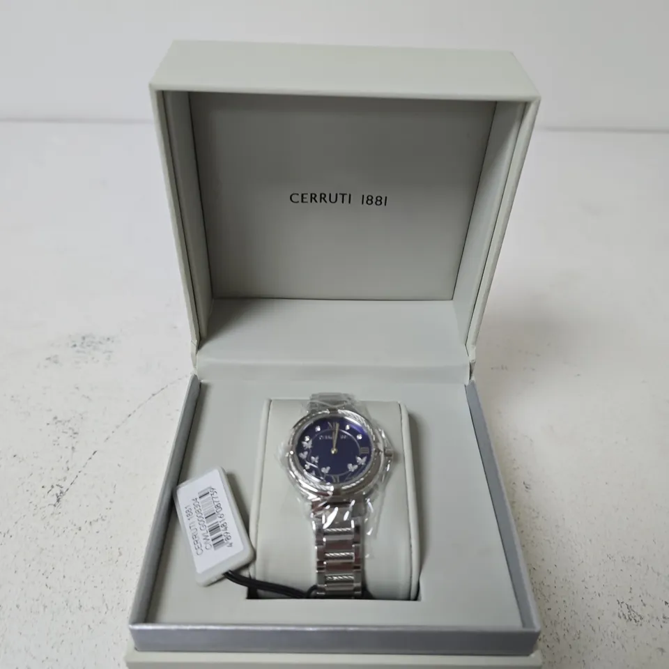 BOXED CERRUTI 1881 STAINLESS STEEL WRISTWATCH