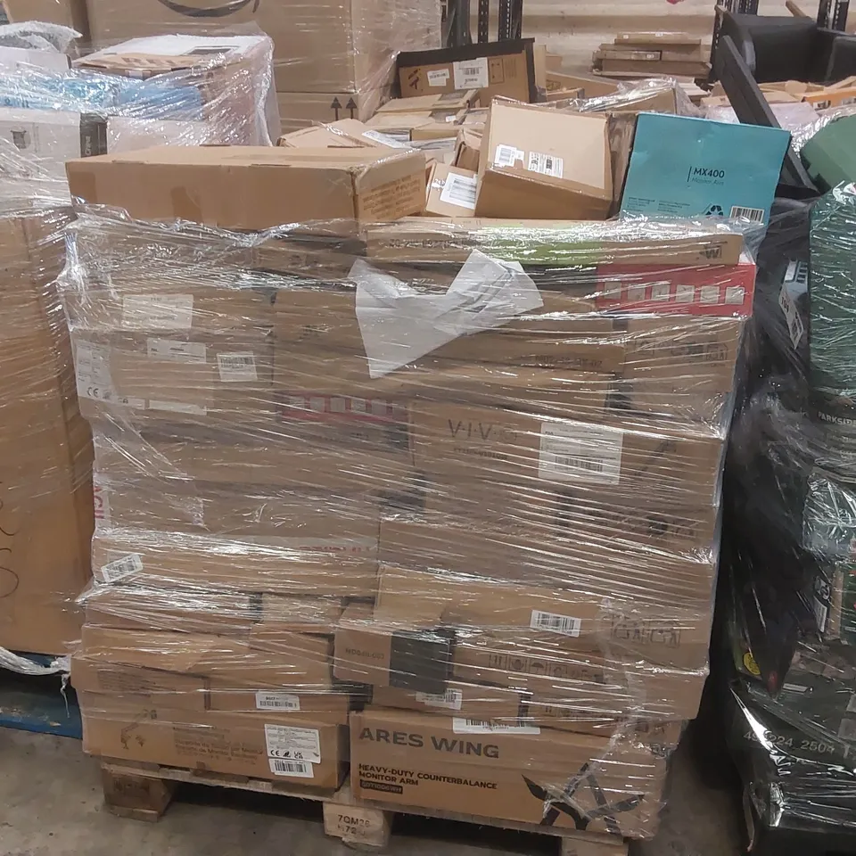 PALLET CONTAINING A VERY LARGE QUANTITY OF ASSORTED TV STANDS/MOUNTS ECT