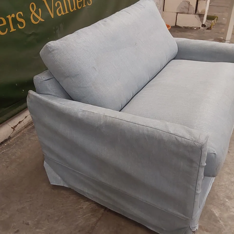 QUALITY DESIGNER SMALL 2 SEATER FABRIC UPHOLSTERED SOFA BED
